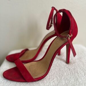 SCHUTZ Red Suede Heels